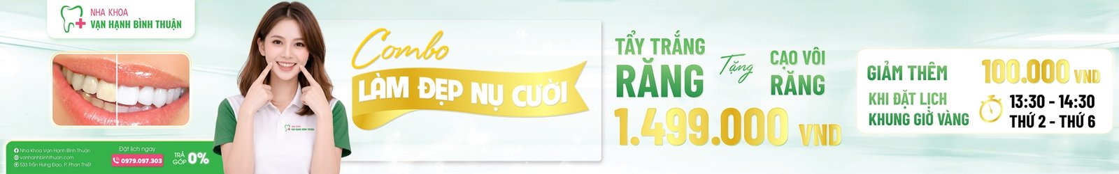 COMBO làm đẹp nụ cười – ưu đãi giờ vàng